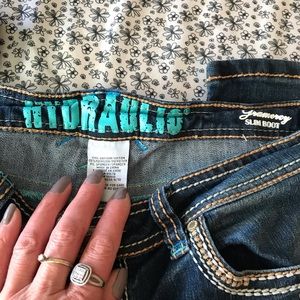 Hydraulic strait leg jeans worn twice